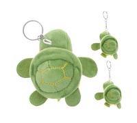 Mipcase Porte-Clés Tortue Mignonne en Peluche 3Pcs Accessoires pour Paquet et Clés Animal en Peluche Design Charmant Utilisation