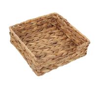 Mipcase Porte Serviette de Table en Panier Tressé Rustique, Boîte à Mouchoirs Naturelle Carrée en Paille Séchée Grosse Capacité de Rangement pour Bureau et Restaurant