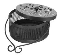 Mipcase Porte-Spirale Fer avec Couvercle pour Brûleur Encens Récipient à Spires pour Usage Intérieur Et Extérieur