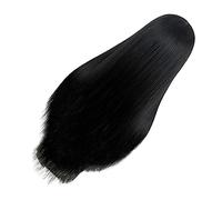 Mipcase Postiche Longue Et Lisse Noire Pour Femme Taille Unique Postiche Synthétique à Dentelle Frontale -longue Fête Cosplay Halloween Club