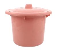 Mipcase Pot de Chambre en Plastique avec Couvercle Hermétique Urinoir Portable Unisexe 12L pour Adultes Seau à Urine Anti-Fuite Rose pour Nuit Voyage Camping et Usage Réutilisable