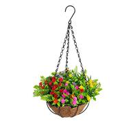 Mipcase Pot De Fleur De Panier Suspendu De Simulation Jardinières Murales D'extérieur Plantes D'extérieur Artificielles Plantes Suspendues Artificielles à L'extérieur Plastique