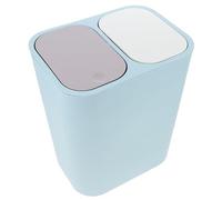 Mipcase Poubelle de Cuisine avec Couvercle Double Compartiments pour Sec et Humide Bac à Déchets Alimentaire Seau Pratique pour Organisation et Propreté