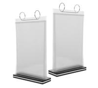 Mipcase Présentoir à Menus de Bureau en Acrylique Transparent Double Face, Format A5 Vertical, Lot de 2 Pièces, Porte-panneaux pour Menus, Flyers et Affiches, pour Restaurants, Cafés