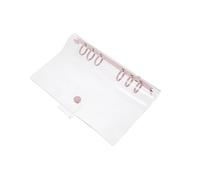 Mipcase Protège Cahier Transparent PVC Classeur Rechargeable Flexible pour Bureau Étudiants et Voyage Carnet Organiseur à Détachables