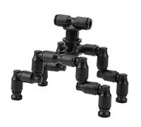 Mipcase Pulvérisateurs pour Reptiles Atomiseur Brumisateur Réglable en Plastique Noir Buse De Refroidissement 1 à 4 Sorties Humidification Terrarium Animaux De Compagnie