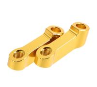 Mipcase Rallonges de Rétroviseur Moto en Alliage D'aluminium Doré M10, Paire de Supports de Fixation Résistants la Corrosion, Adaptateurs Universels pour Cyclomoteurs et Scooters,