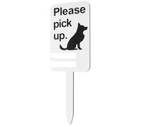 Mipcase Ramasse-crottes pour Chien - Piquet de Jardin - Avis « Interdit de Faire Besoins » pour Les Animaux Propres