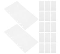 Mipcase Recharge pour Album d'Autocollants A6 à 6 Anneaux 50 Feuilles Autocollantes Réutilisables Recto-Verso pour Classeur Pages Vierges pour Collection et Organisation Créative