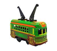 Mipcase Remonter en Fer Vintage Tramway Décoratif Rétro Vert Mécanique pour Loisirs Créatifs et Collection Présent Ludique pour Garçon et Filles Transportable et Résistant