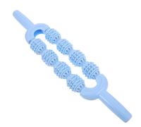 Mipcase Rouleau de Massage pour Mollets à Picots 8 Roues Bleu Ciel, Bâtonnet Portatif de Relaxation Musculaire pour Sport et Yoga, Soulage Fatigue Musculaire et Tensions, Outil Compact