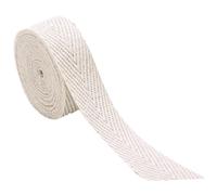 Mipcase Ruban Coton Sergé Blanc Ruban Décoratif Coton Doux et Résistant pour Emballage Cadeau Couture Bricolage et Décoration Festive