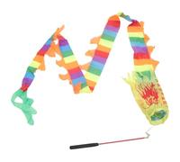 Mipcase Ruban de Danse Dragon 3D Solide 3 Mètres Bâton 45 CM Couleur Aléatoire de Gymnastique et Jonglerie pour Garçon et Filles Accessoire de Fitness et Spectacle Couleur Aléatoire