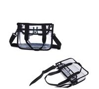 Mipcase Sac à Bandoulière Transparent EVA pour Femme Sac été et Crossbody Noir Plage et Voyage