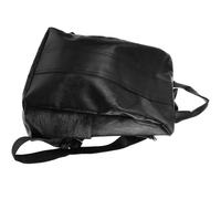 Mipcase Sac à Dos Antivol Cuir PU pour Femme Sac Bandoulière Ajustable et Détachable Grand Volume Décontracté pour Voyage École et Shopping Noir Élégant