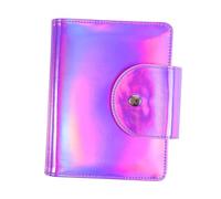 Mipcase Sac de Rangement pour Plaques Stamping Ongles Étui Carré pour Cartes Pochette de Protection pour Plaque Nail Art Couleur Violette avec Bouton-pression Sécurisé