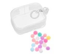 Mipcase Sac Porte-clés Transparent Multifonction pour Mini Figurines et Jouets Sac de Rangement Étanche PVC Haute Transparence avec Fermeture Éclair Double Organisateur Compact avec