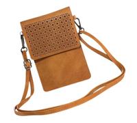 Mipcase Sacoche Téléphone Portable Cuir avec Fenêtre Transparente Pochette Pratique pour Cartes Bandoulière Élégante pour Femmes Compatible Usage Quotidien et Soirée