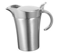 Mipcase Saucière Double Paroi Inox Pichet pour Sauce Steak Maintien Chaleur et Fraîcheur Pot Doseur Robuste pour Service Professionnel et Repas Familiaux