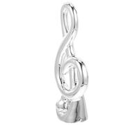 Mipcase Sculpture Note de Musique Céramique Décorative Argentée Figurine Compacte et Stable pour Salon Bureau et Table Ornement Artistique Intérieur