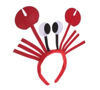 Mipcase Serrage-tête Décoratif Rouge en Tissu Formes Cartoon de Pinces de Crabe pour Filles, Confortable Fête Cosplay ou Déguisement