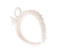 Mipcase Serrage-tête en Perles Blanches Élégant Accessoire Photogénique pour Anniversaire 40 Ans Adapté à Toutes Coiffures, pour Fête D'anniversaire