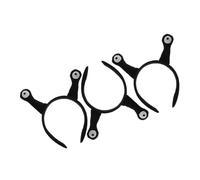 Mipcase Serrage-têtes Antennes D’escargot 3 Pièces Taille Unique Noir Bandeaux Fantaisie Accessoires Coiffure Carnaval Fête Adultes Et Garçon Et Filles