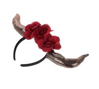Mipcase Serre-tête Cornes De Bœuf Coiffe à Cornes Démon Clip Bandeaux Halloween Masque Crâne Fête Accessoire Diable Serre-tête