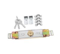 Mipcase Serrure à Têtière pour Porte à Rideau Métallique avec Noyau Cuivre Verrouillage Cambriolage pour Garage Entrepôt Livrée avec Clés