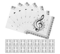 Mipcase Serviettes Papier Motif Notes de Musique Lot de 40 Serviettes Carrées Jetables pour Événements Musicaux et Soirées