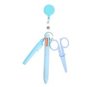 Mipcase Set Daccessoires Infirmier avec Porte Badge Rétractable Stylo à Bille Surligneur et Ciseaux Pliables Pratique pour Médecins et Infirmières Milieu Hospitalier