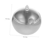 Mipcase Set de Bols Acier Inoxydable avec Couvercle Bols Inclinés pour Condiments et Assaisonnements Distributeur de Sauce Polyvalent pour Maison Restaurant et Buffet