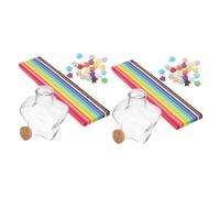 Mipcase Set de Bouteilles en Plastique Transparent pour Bricolage Origami, Décoration pour Fête d'anniversaire et Chambre d'Garçon et Filles, Facile à Ranger