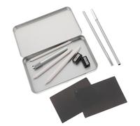 Mipcase Set de Crayons pour Poterie avec Estompe, Taille-crayon et Étui Portable en Papier, Plastique et Métal, pour Création Artistique et Détails Fins