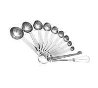 Mipcase Set de Cuillères et Règle de Mesure Rondes Acier Inoxydable Cuillères Doseuses Précises pour Ingrédients Secs et Ustensiles de Cuisine pour Pâtisserie et Cuisson