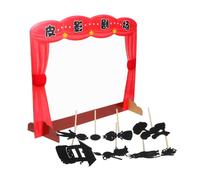 Mipcase Set de Marionnettes à Ombres Traditionnelles Chinoises DIY pour Garçon Fille Théâtre Ombres avec Scène et Marionnette Le Prince Amphibien Montessori Éducatif pour Apprentissage