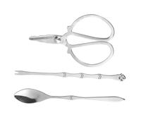 Mipcase Set Doutils pour Manger Acier Inoxydable Pinces Crustacés Multifonctions Ciseaux et Fourchette pour de Crabe Homard et Fruits de Mer Ustensiles Cuisine et
