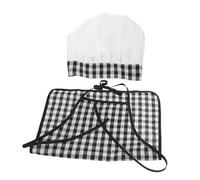 Mipcase Set Tablier et Chapeau Chef Garçon Fille Mois Costume Photographie Unisexe Tablier Cuisinier et Lavable