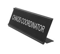 Mipcase Shaped Aluminum Alloy Desk Name Plate For Mediator Position And Portable Chaos Coordinator Sign Funny Office Desk Plaque In