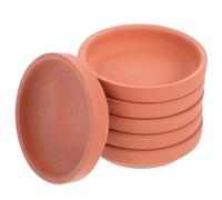 Mipcase Soucoupes en Terre Cuite Orange pour Pots De Fleurs - Lot De 6 7.3 Cm IdéAl pour IntéRieur Et ExtéRieur Design Pratique pour Arrosage des Plantes