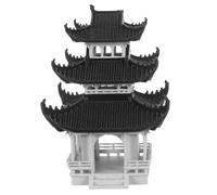 Mipcase Statue de Pagode Miniature, Statue de Mini Pavillon, Pagode, Plastique, Décoration Micro Paysage et Collection, pour Bonsaï et Aquarium, Style Asiatique Traditionnel Chinois,