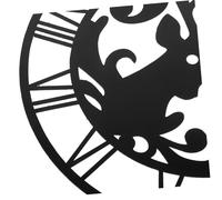 Mipcase Sticker Mural Horloge Acrylique Miroir avec Chiffres Romains et Motif Décoration Murale Adhésive pour Salon Hall Entrée ou Espace Commercial