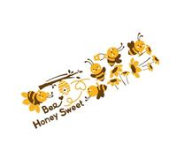 Mipcase Sticker Mural Petit Abeille Cartoon pour Chambre Garçon Fille Autocollant Décoratif DIY Facile à Poser sur Mur Verre Miroir pour Chambre Garçon Fille et Maternelle