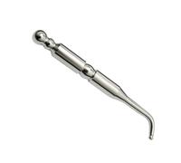 Mipcase Stylo Auriculaire en Cuivre Pur à Pointe Courbée et Tête Ronde - - Outil de Massage Auriculaire Antidérapant - Stimulation Indolore pour Acupuncture Oreille - Usage Santé