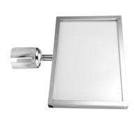 Mipcase Support de Panneau pour Poteau Métallique A3 Horizontal en Acier Inoxydable Argenté Porte-Panneau sur Poteau pour Gestion des Foules Barrière de File D’Attente et Présentoir à