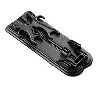 Mipcase Support de Rangement pour Couteaux Base de Coupe-la Cuisine Pliable en Plastique Noir, Design Ventilé, Bords Arrondis, Sèche les Couteaux Plus Vite et Limite la Rouille, Cuisine