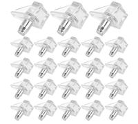 Mipcase Supports D’étagère en Plastique Transparent, 200 Pièces, Épingles de 5 Mm pour Étagères D’armoire, Bibliothèque Cuisine, Clips Robustes pour Fixation Planches Bois et Verre, Usage