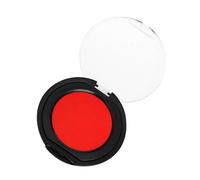 Mipcase Tampon Encreur Portable Rond Mini Coussin Encreur à Base Dhuile Accessoire Bureau pour Documents et Comptabilité Rouge PVC Usage