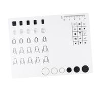 Mipcase Tapis Silicone Souple pour Nail Art avec Règle Intégrée Tapis de Stamping Flexible pour Pratique Vernis à Ongles Protection Table Anti-taches Accessoires Manucure Multifonctions