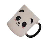 Mipcase Tasse à Café en Céramique Noire Effet Changement de Couleur, Capacité 350ml, Motif Panda Créatif, Maison Bureau